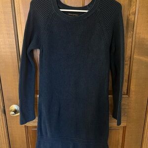 Banana Republic Dark Blue Crew Neck Sweater Dress